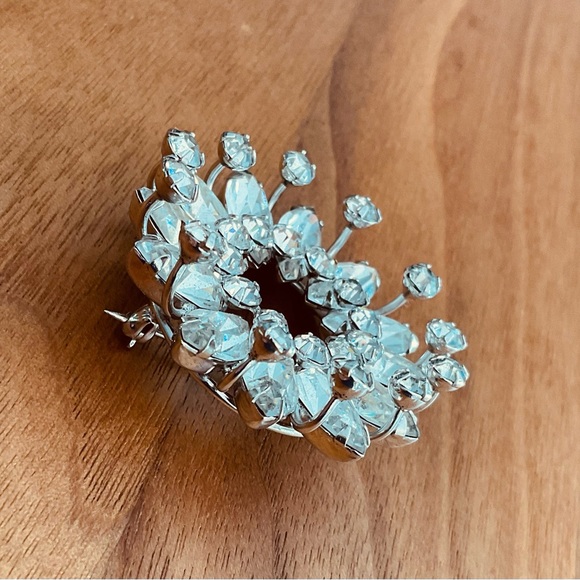 Broche vintage en pierres du Rhin. Vintage rhinestone brooch. - Picture 4 of 6